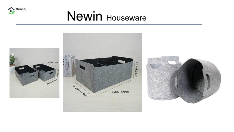 Newin Houseware felt storage products showcase