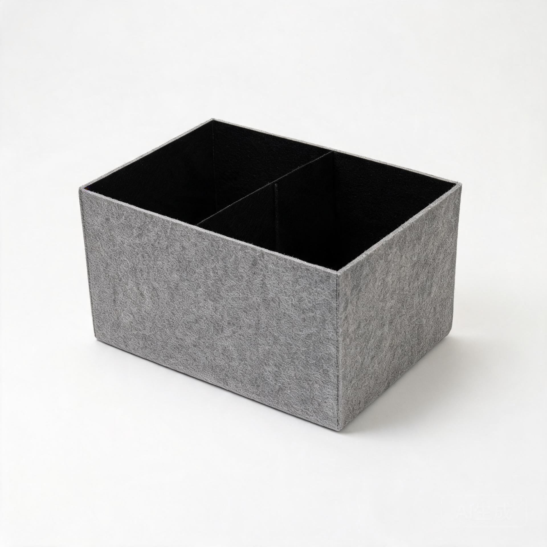 Large felt storage bin with divider