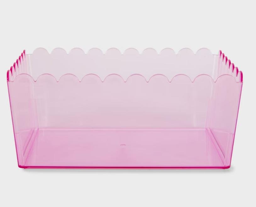 RPET translucent scallop edge storage box